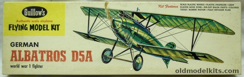 Guillows Albatros D-VA - 18 inch Wingspan Flying Airplane, WW-1 plastic model kit